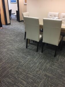 Carpet flooring at dining area | Fairmont Flooring